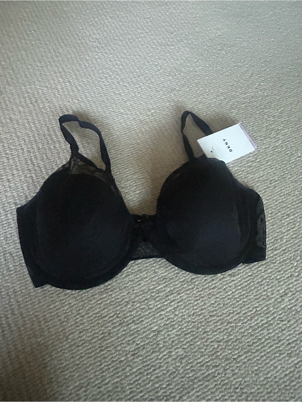 Dkny Black Lace-Trim Underwire Bra